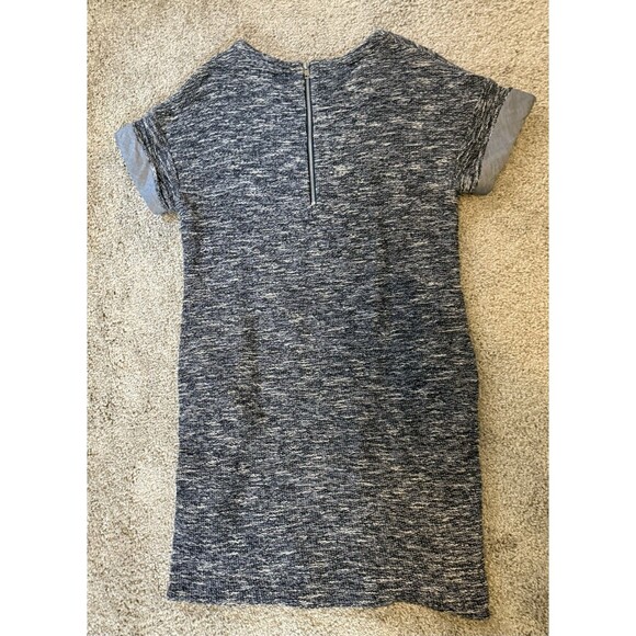 Vince Women’s Size Small Blue Knit Dress with Chambray Sleeve - Picture 8 of 9